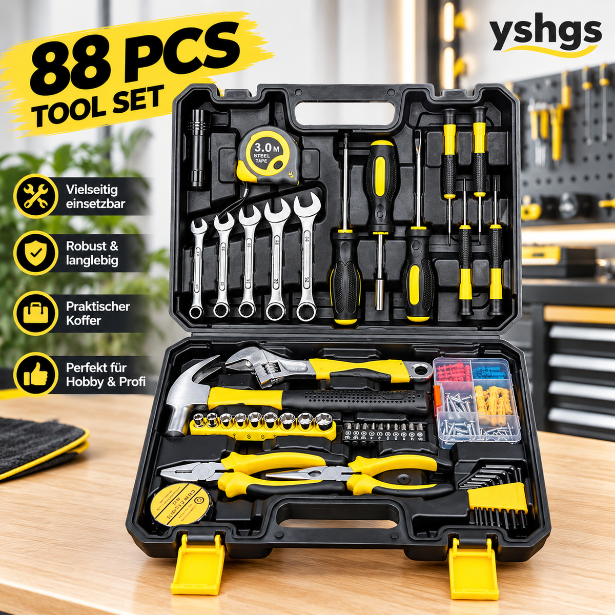 88-teiliges Werkzeugset für jede Reparatur
